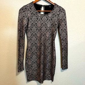 Metallic Bodycon Party Dress